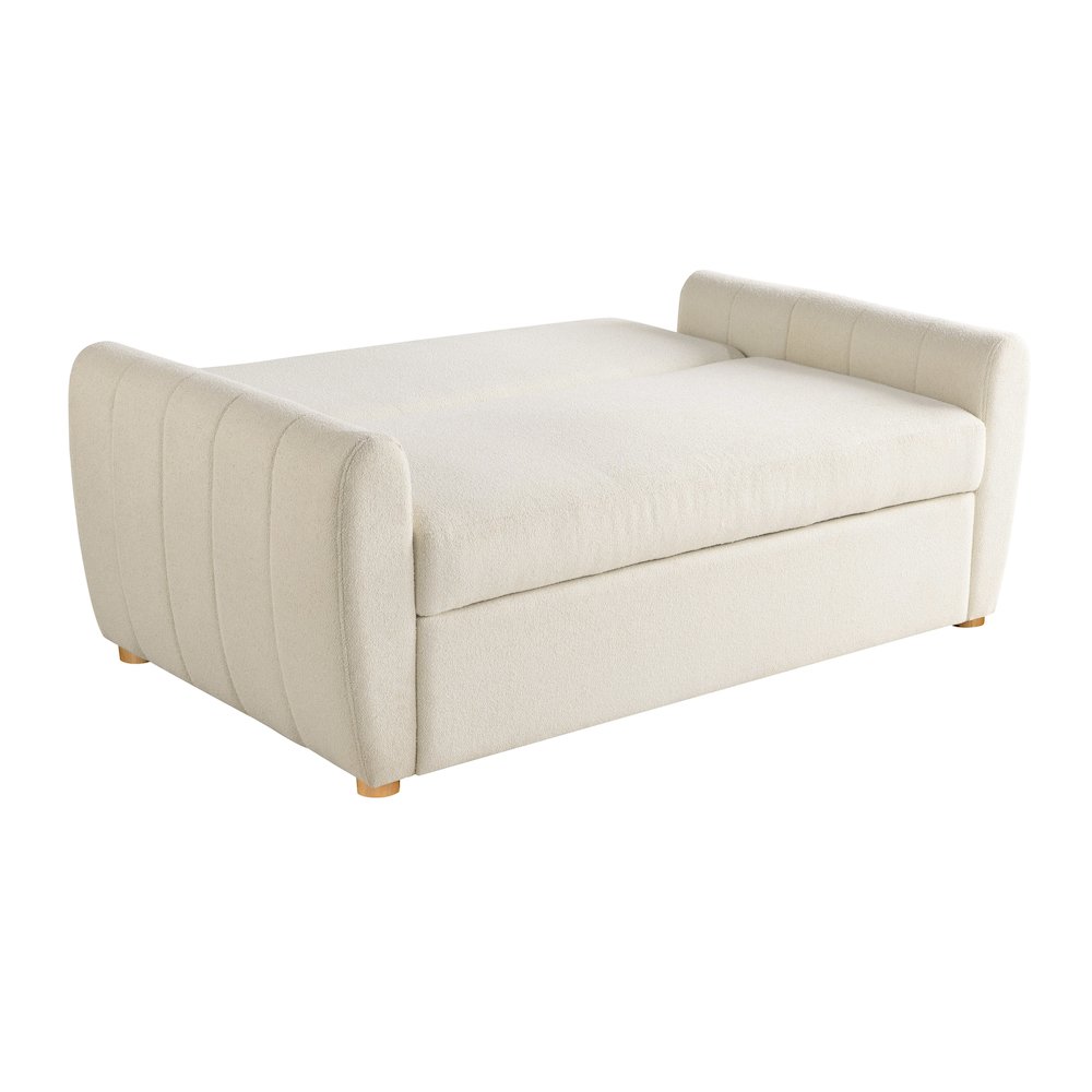 Galloway Convertible Loveseat Ivory. Picture 7