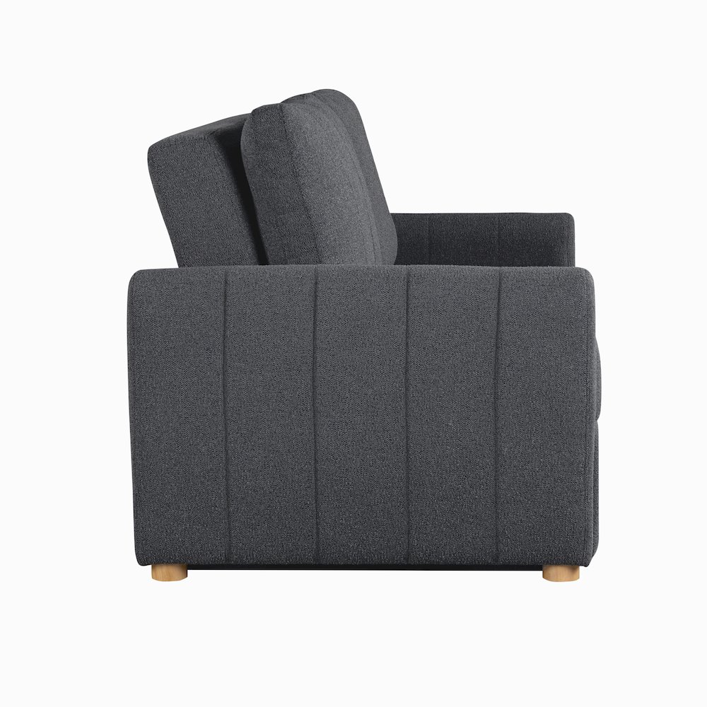 Galloway Convertible Loveseat Charcoal. Picture 6