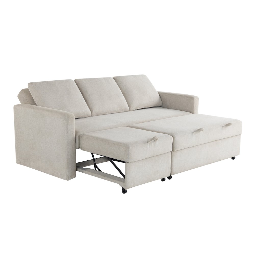 Mia Convertible Sofa Ivory. Picture 14