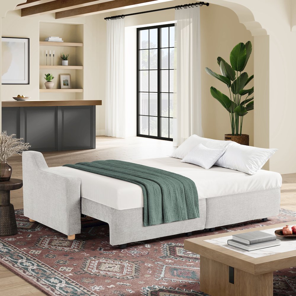 Glenmont Convertible Sofa Cream. Picture 3