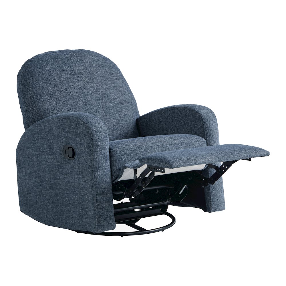 Paloma Swivel Rocker Recliner Blue. Picture 3