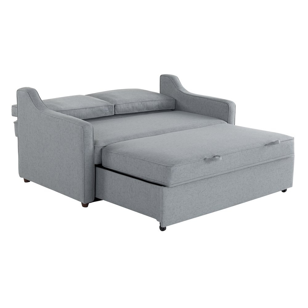 Carey Convertible Sofa Light Gray. Picture 19