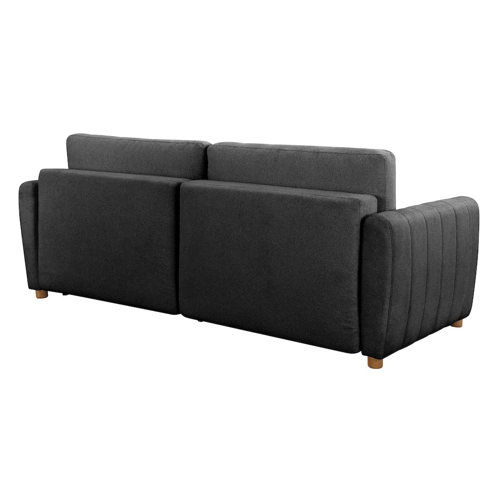 Galloway Convertible Sofa Charcoal Boucle. Picture 3