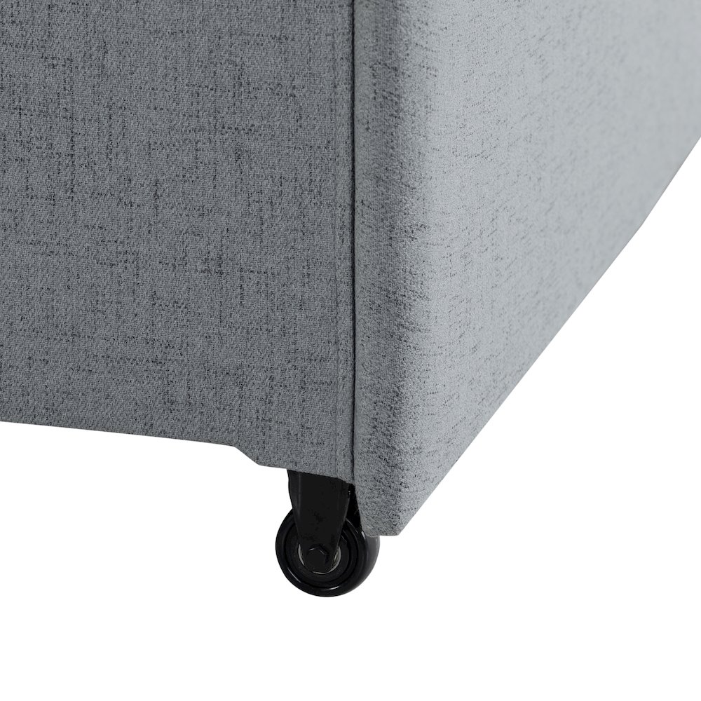 Carey Convertible Sofa Light Gray. Picture 17