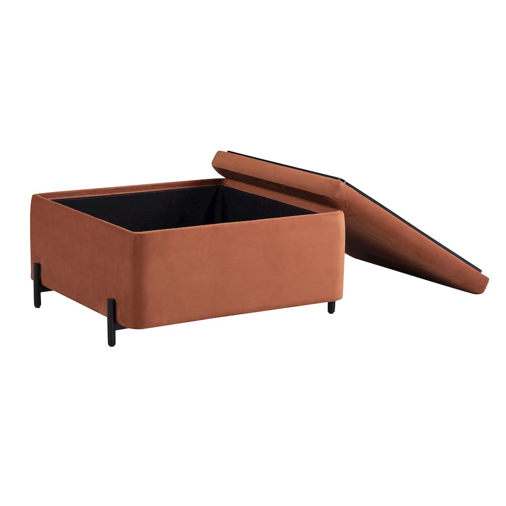 Kona Storage Ottoman Large Rust. Picture 8
