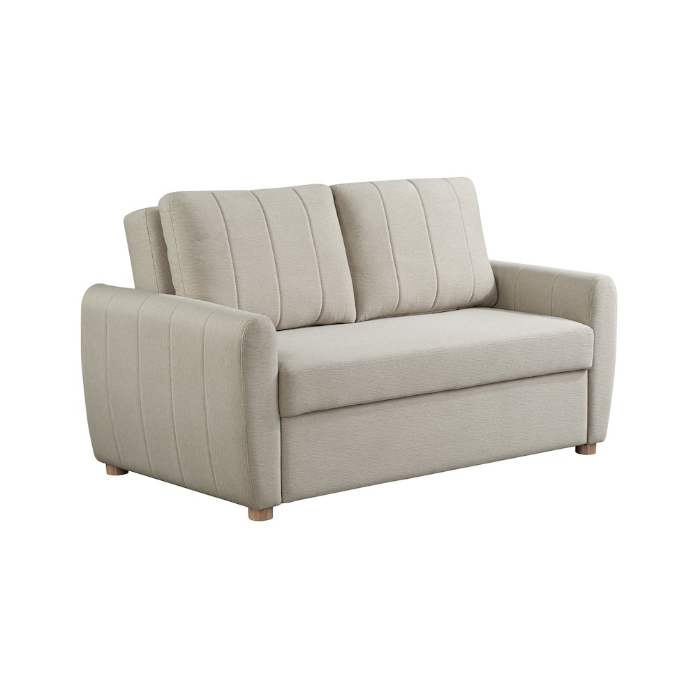 Galloway Convertible Loveseat Beige. Picture 1