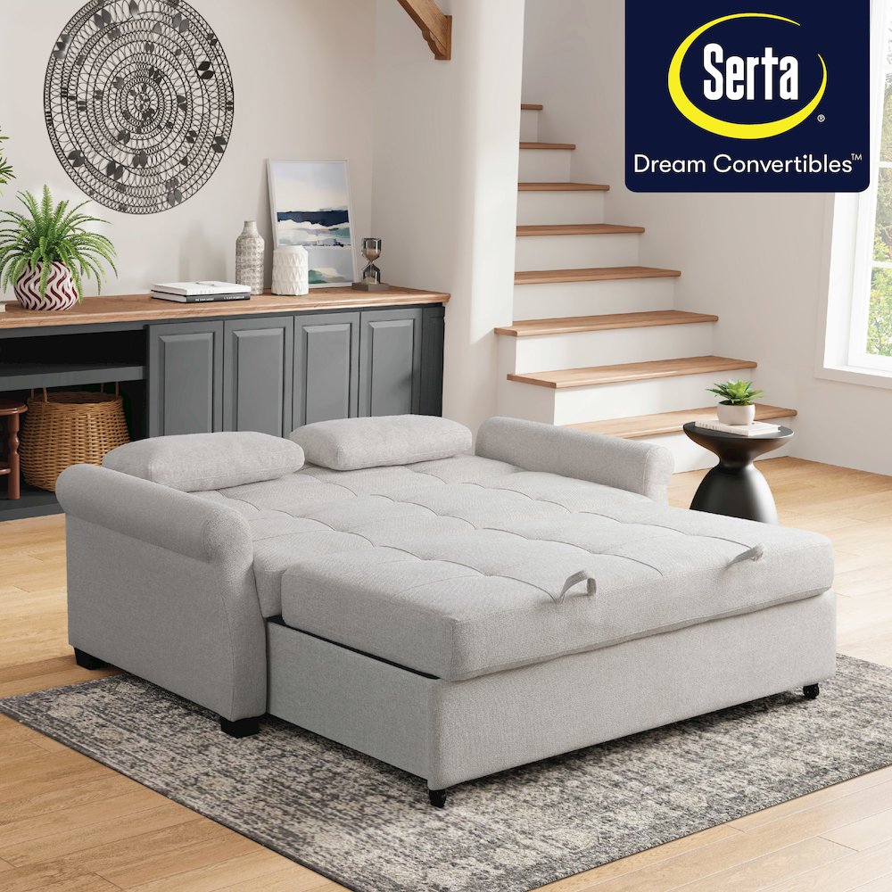 Hampton Queen Convertible Sofa Oatmeal. Picture 30