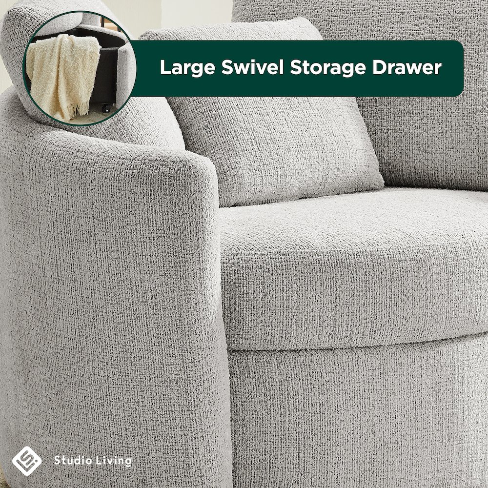 Beckett Storage Chair Ivory. Picture 4