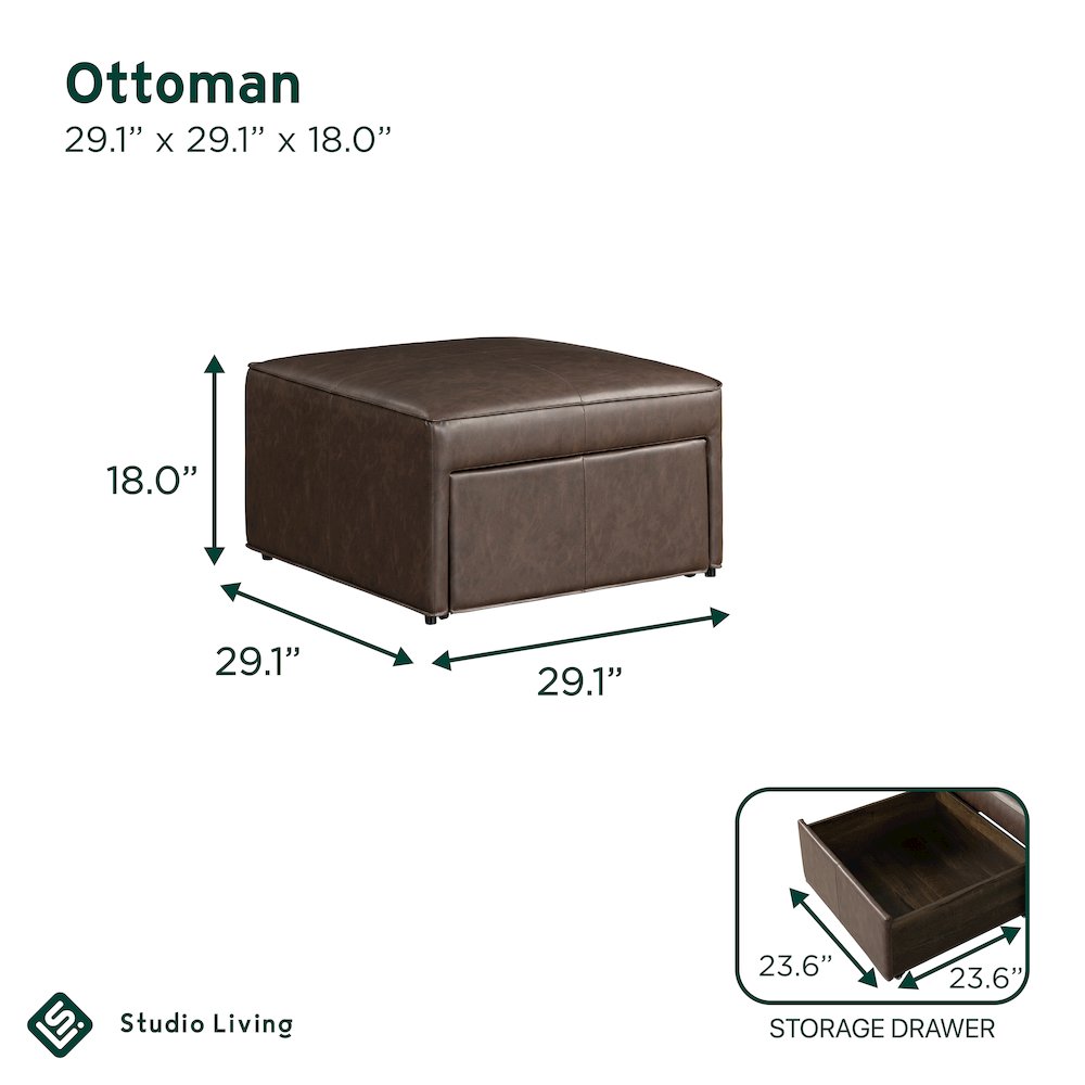 Hailey Storage Ottoman Chestnut. Picture 22