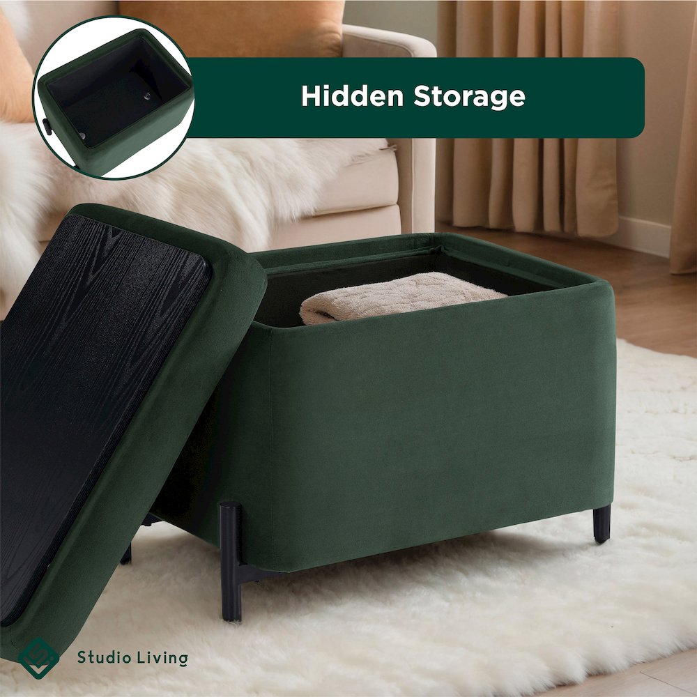 Kona Storage Ottoman Small Green. Picture 27