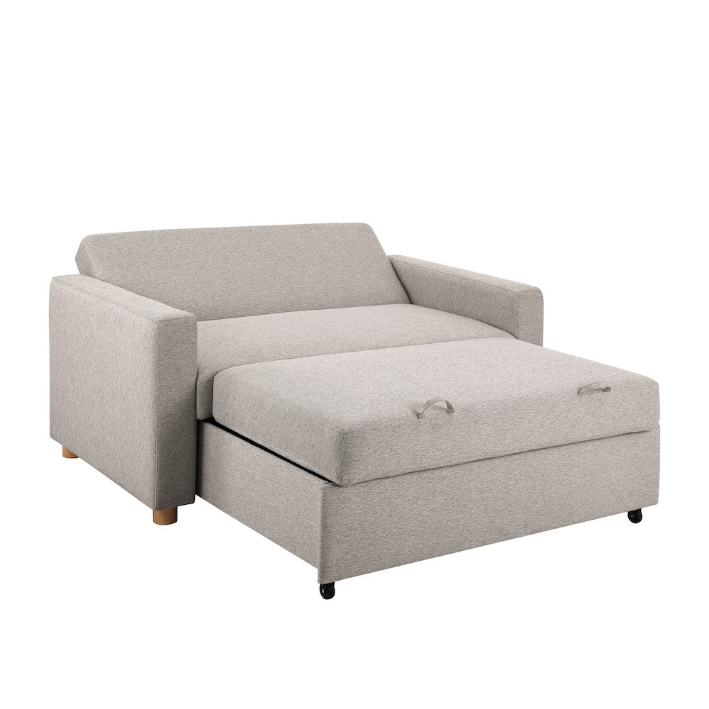 Tyler Convertible Sofa Light Grey Woven. Picture 10