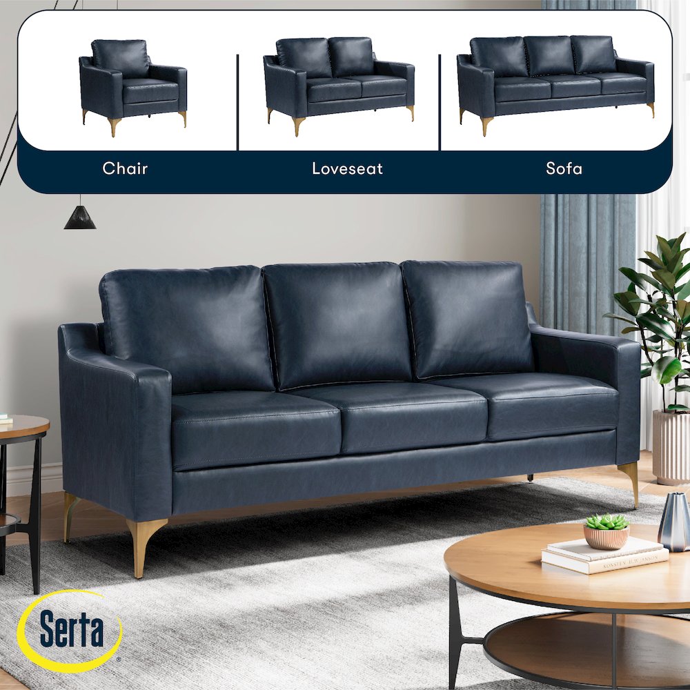 Fletcher Sofa Navy. Picture 15