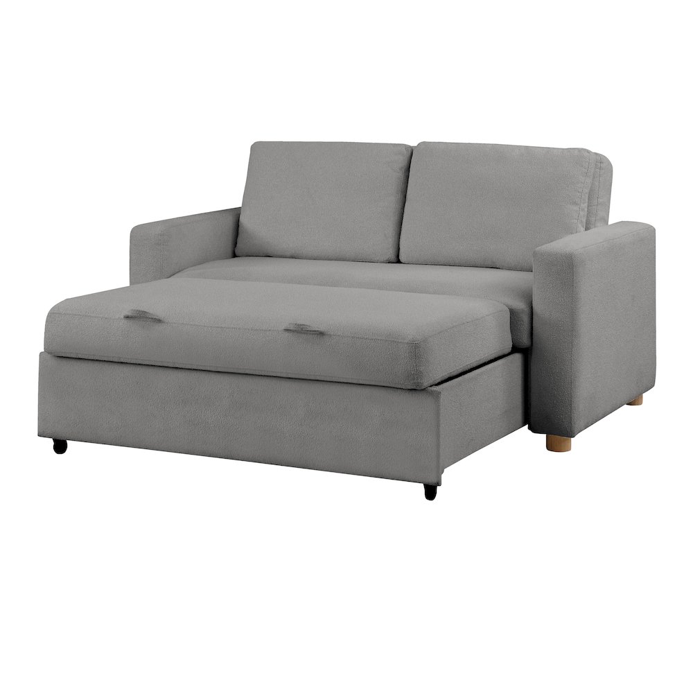 Tyler Convertible Sofa Grey Boucle. Picture 8