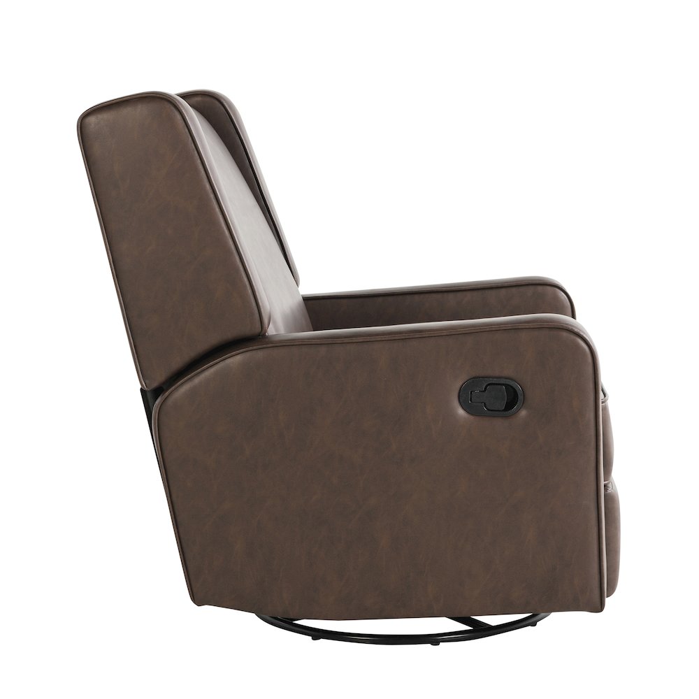 Emerson Swivel Rocker Recliner Brown. Picture 7