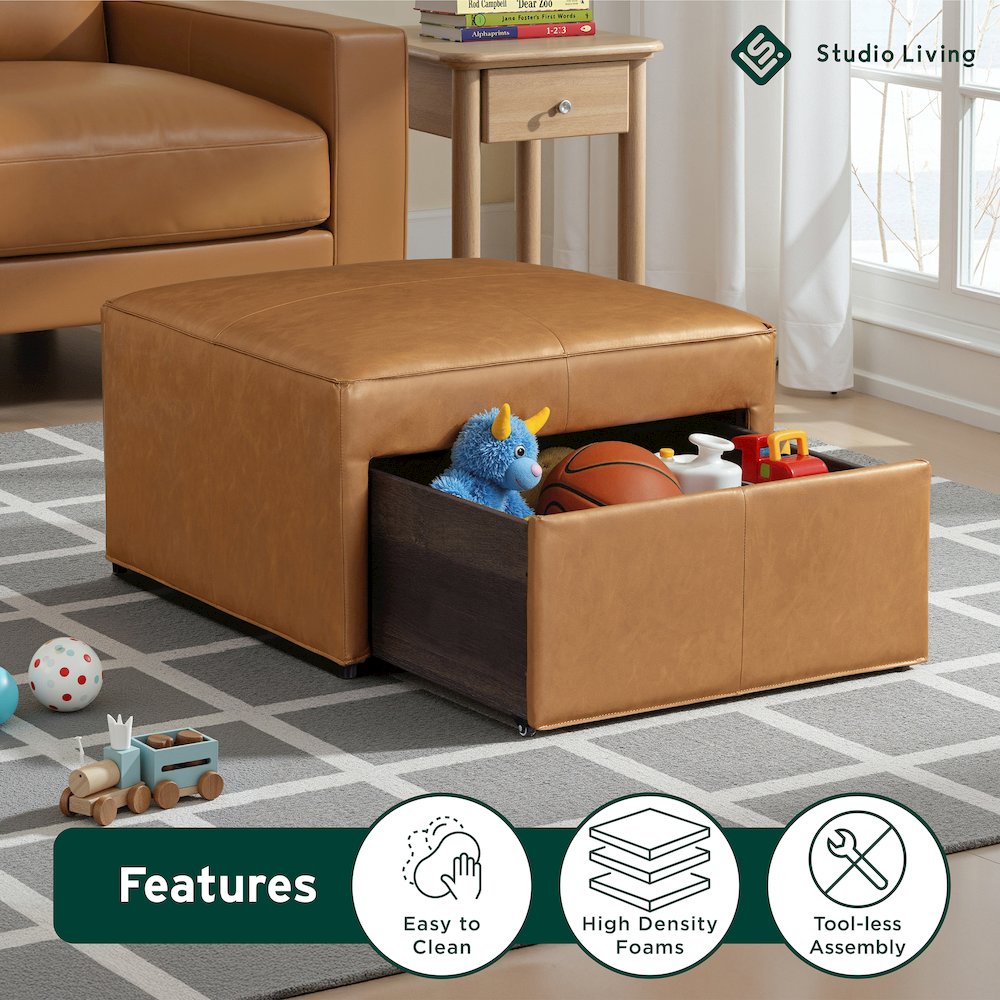Hailey Storage Ottoman Carmel. Picture 8