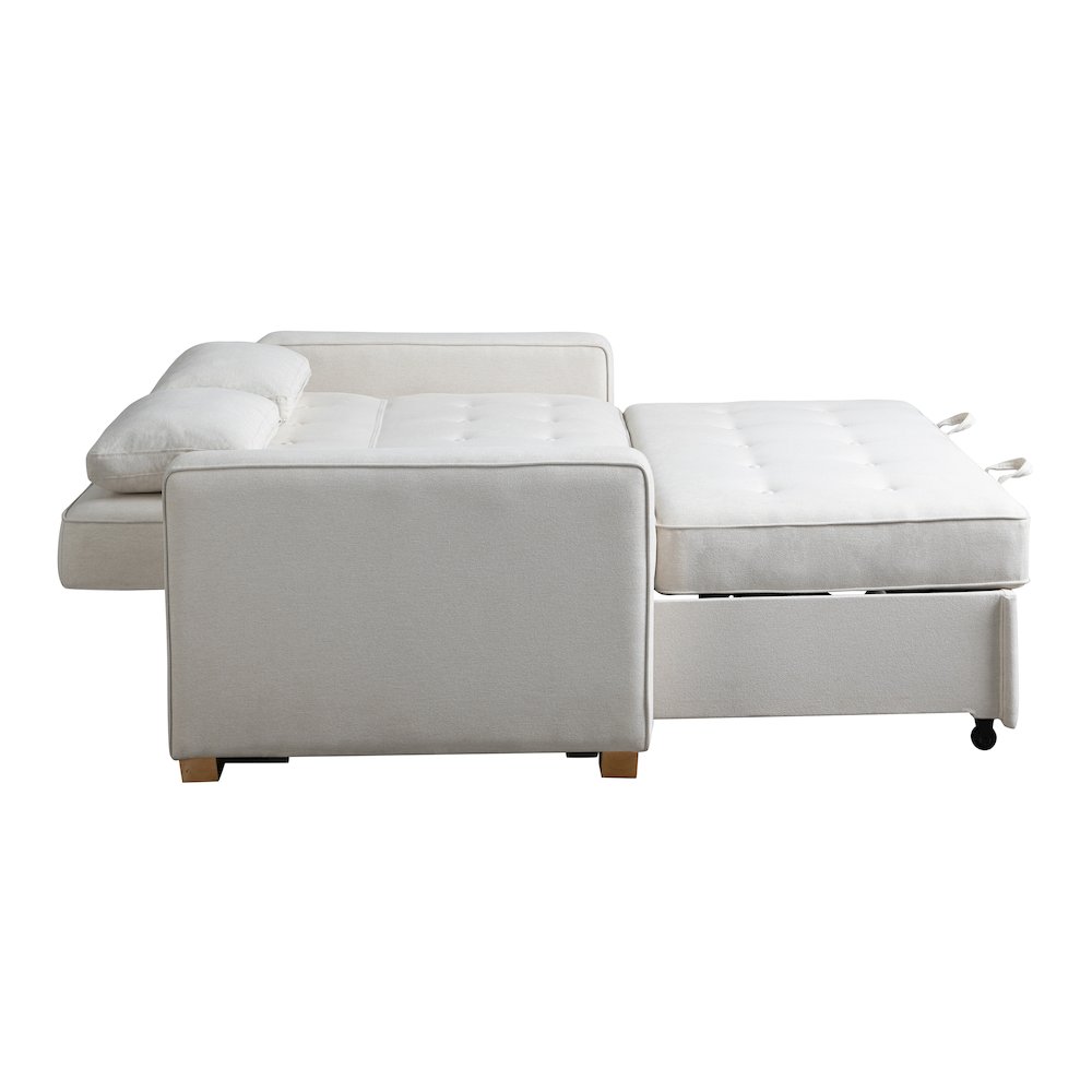Augustine Full Convertible Loveseat Oyster. Picture 4
