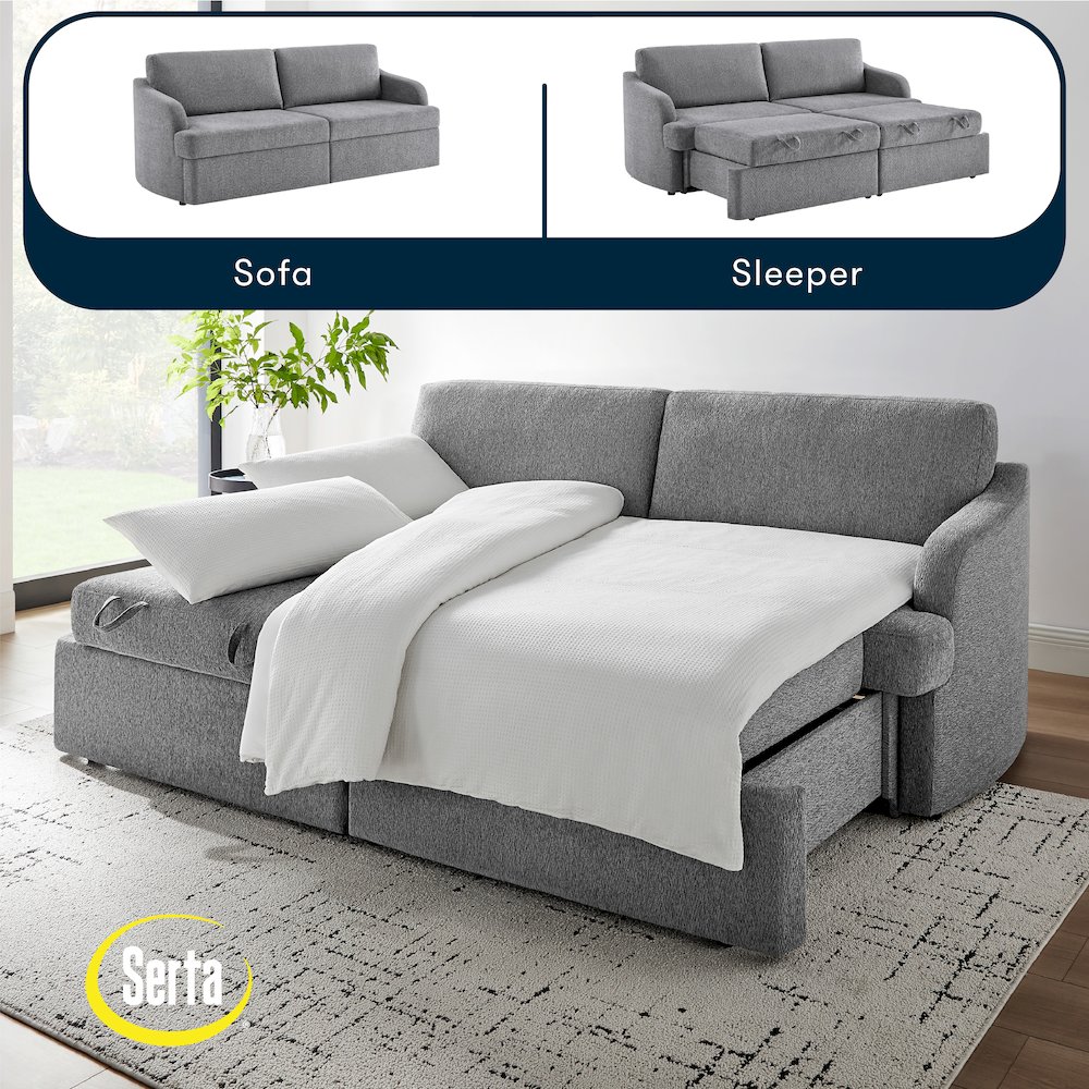 Montego Convertible Sofa Grey. Picture 14