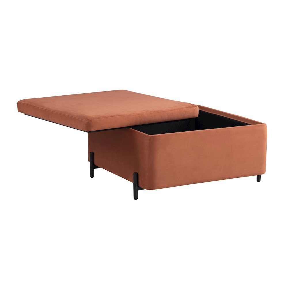 Kona Storage Ottoman Large Rust. Picture 7