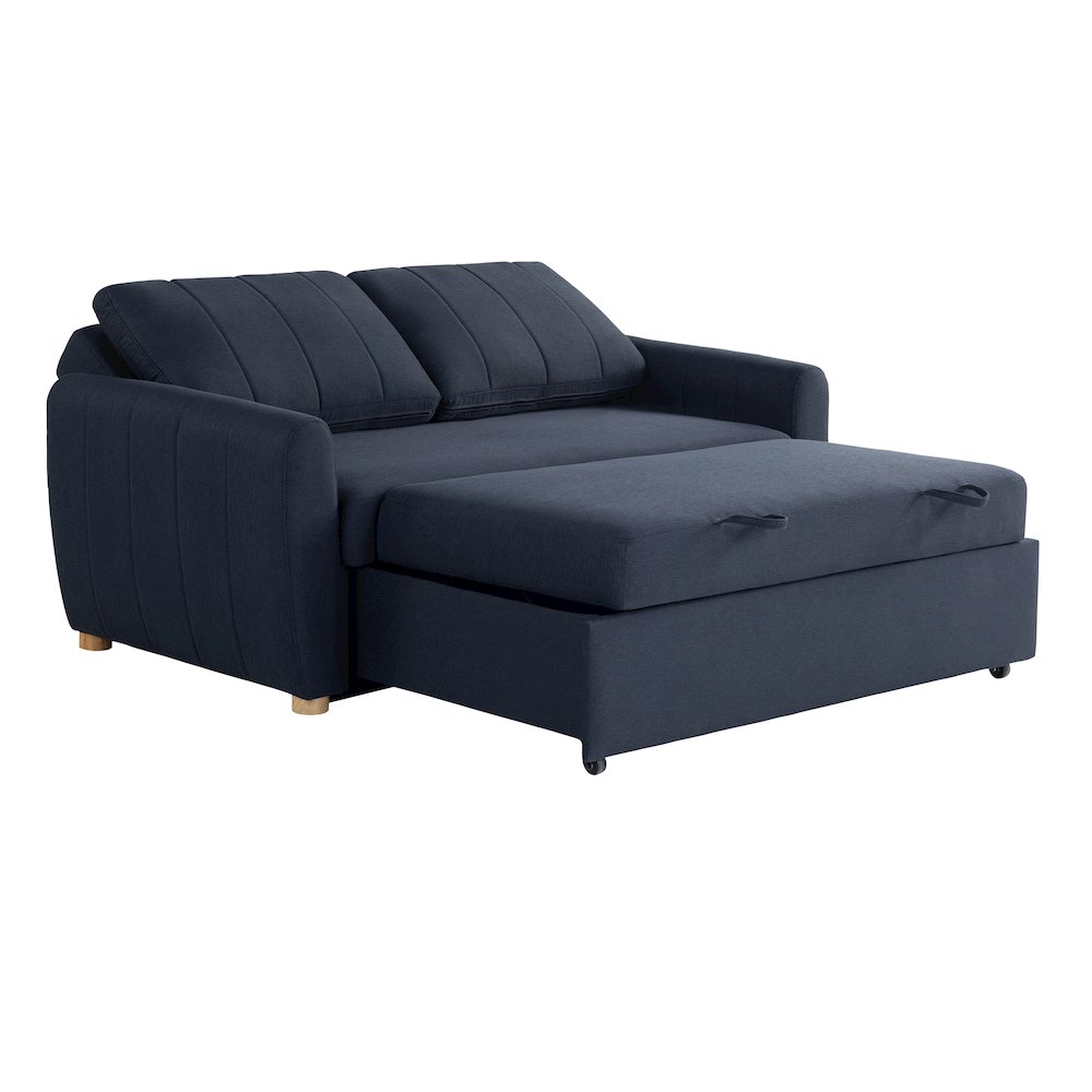 Galloway Convertible Loveseat Navy. Picture 5