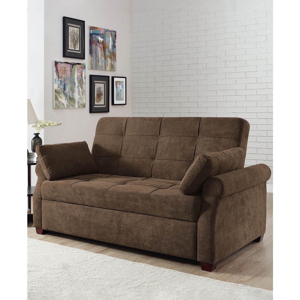 Hampton Sofa Queen Brown. Picture 10