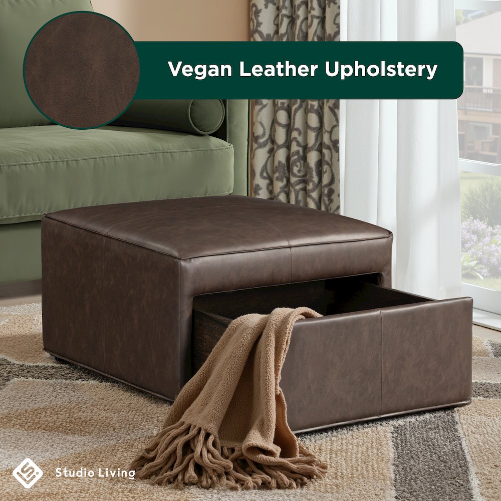 Hailey Storage Ottoman Chestnut. Picture 5