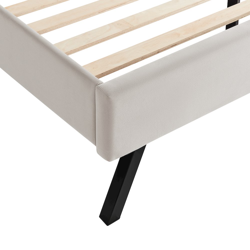 Adaline Upholstered Bed Full Light Gray. Picture 12