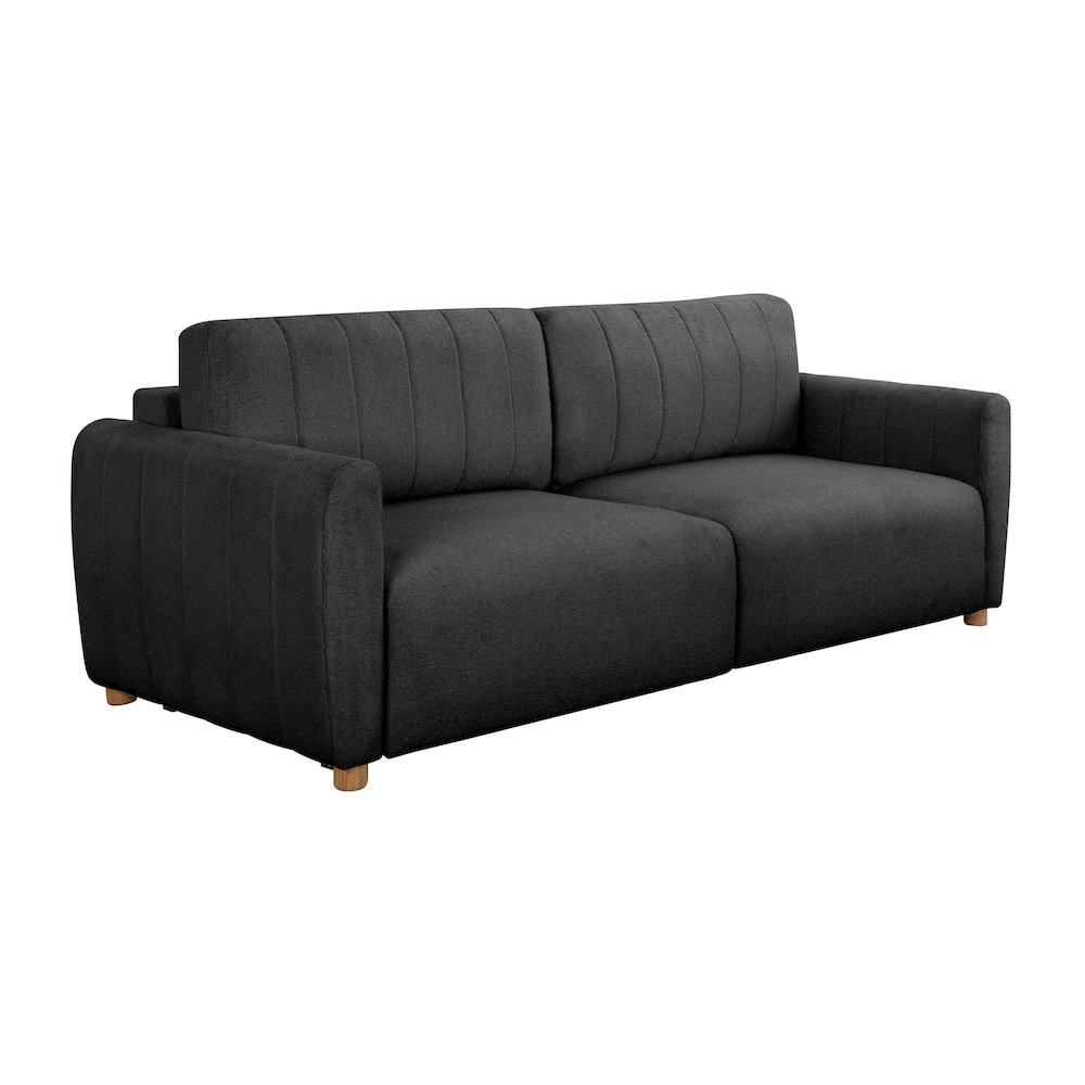 Galloway Convertible Sofa Charcoal Boucle. Picture 1