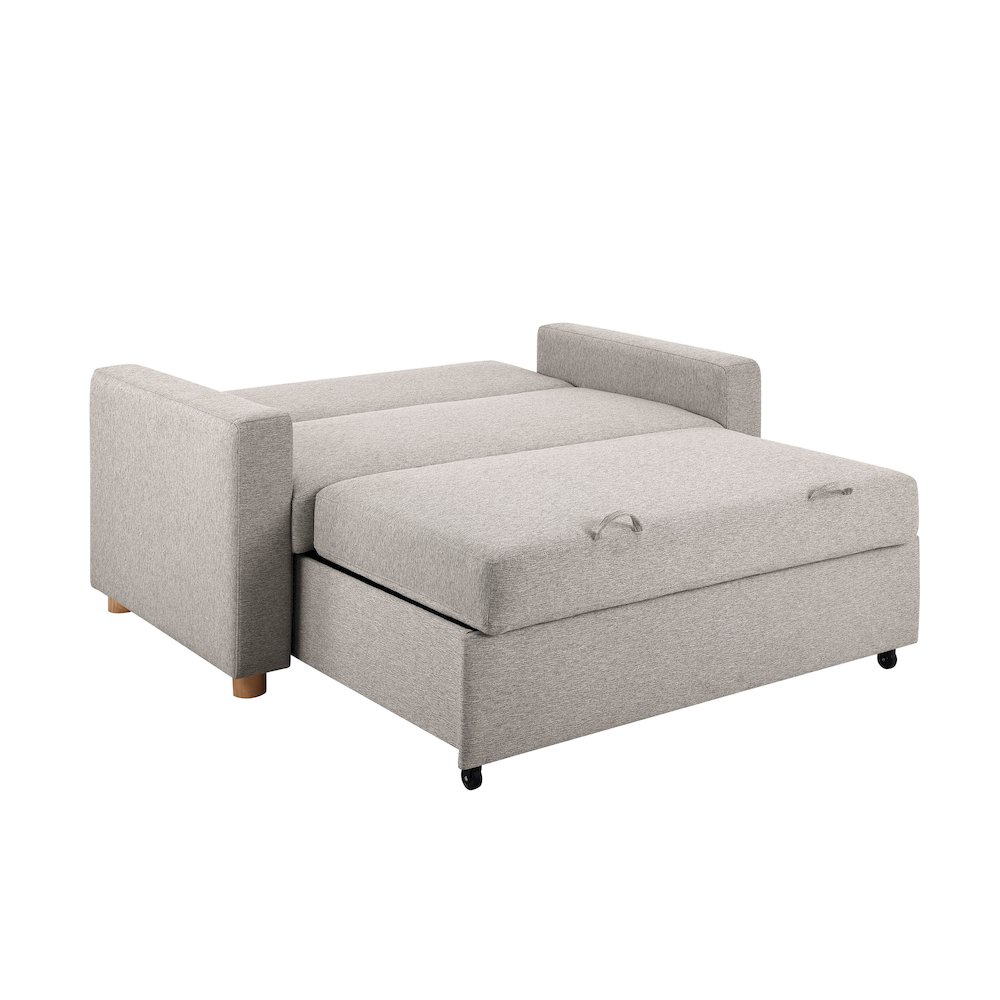 Tyler Convertible Sofa Light Grey Woven. Picture 7