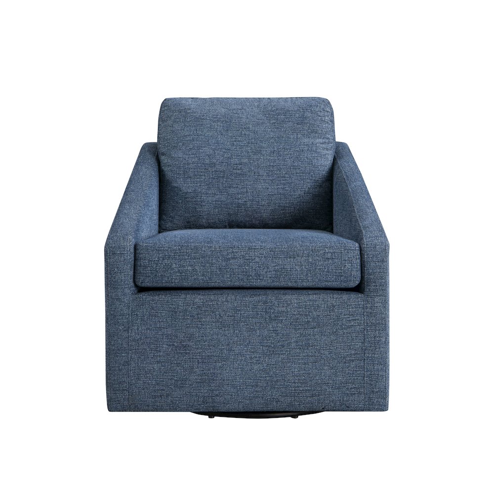 Halifax Swivel Accent Chair Blue. Picture 6