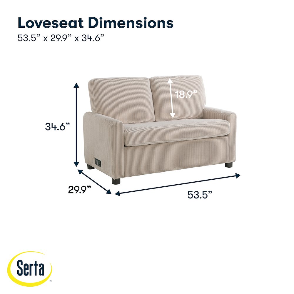 Drew Loveseat Pull-Out Sleeper Beige. Picture 15