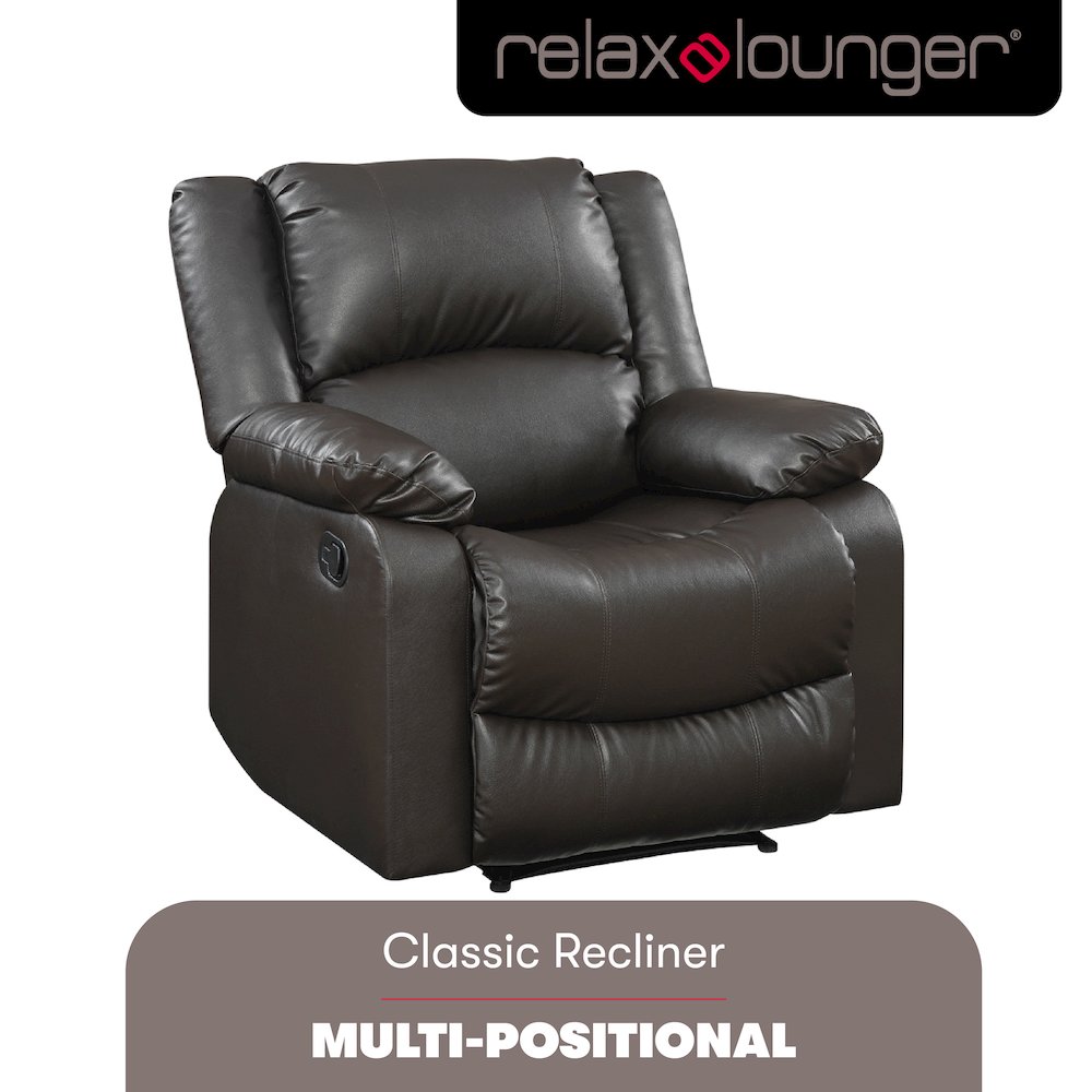 Parker Recliner Java Vegan Leather. Picture 2