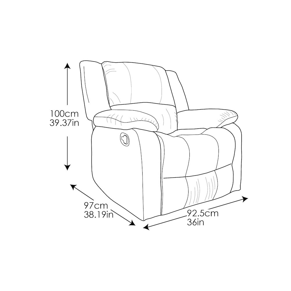 Parker Recliner Java Vegan Leather. Picture 11
