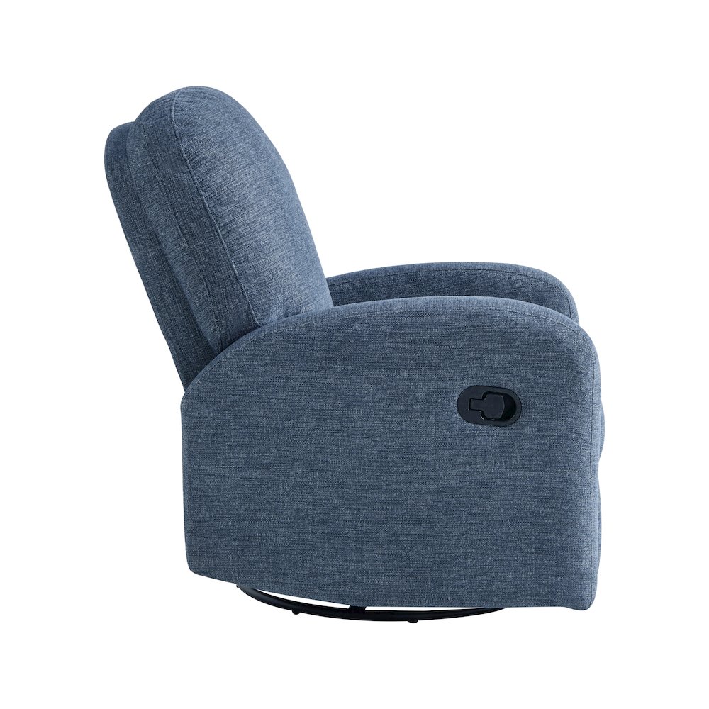Paloma Swivel Rocker Recliner Blue. Picture 8