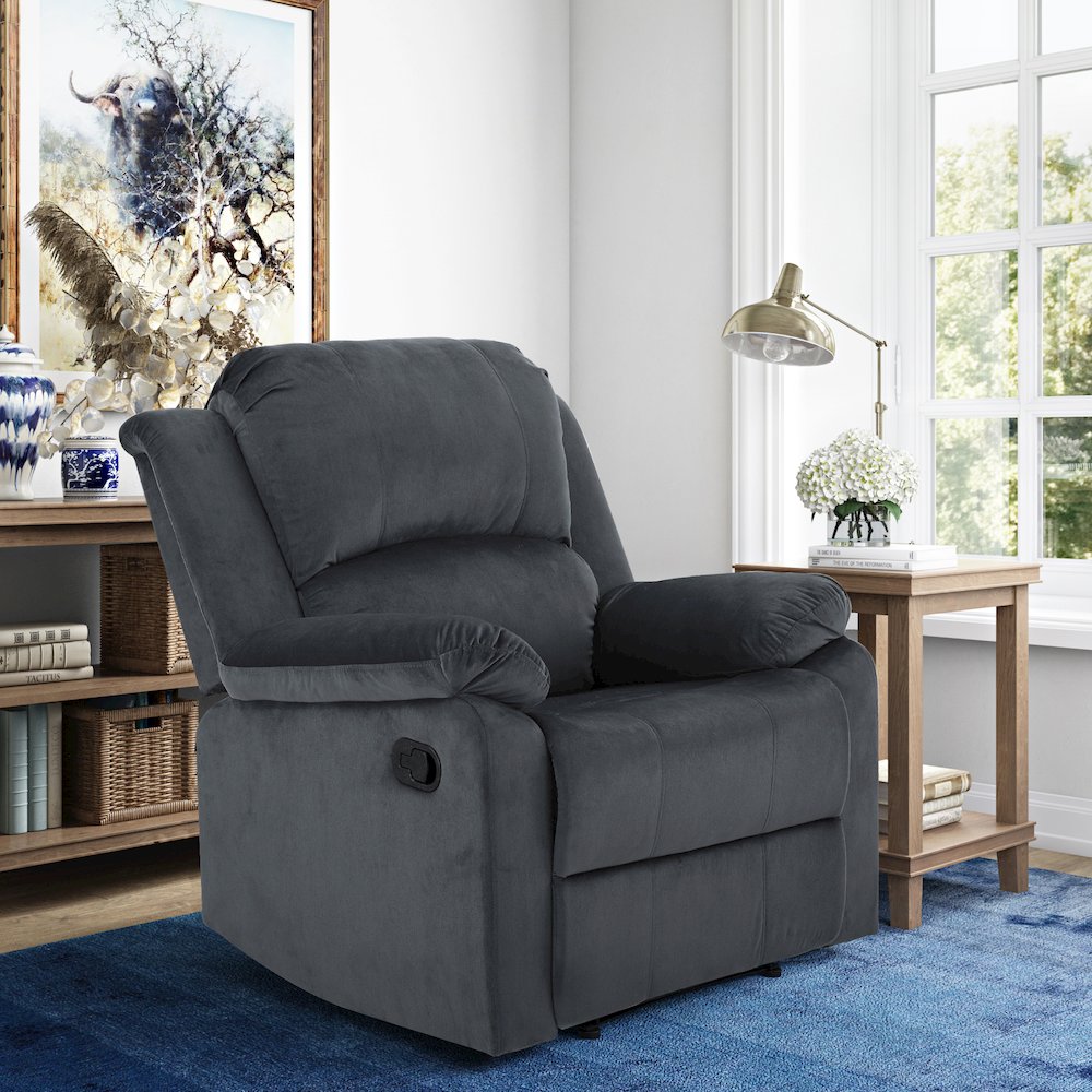 Derby Manual Recliner Slate Grey. Picture 6