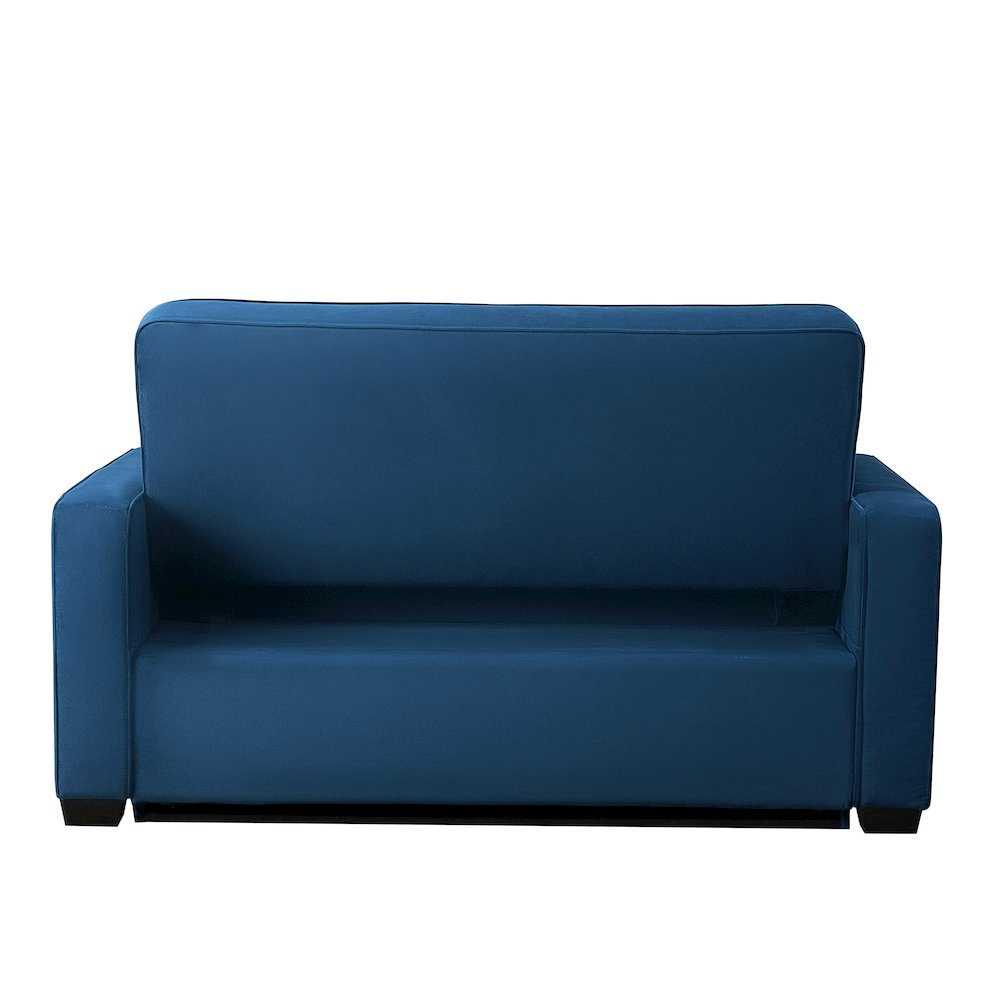Augustine Full Convertible Loveseat Navy Blue. Picture 22