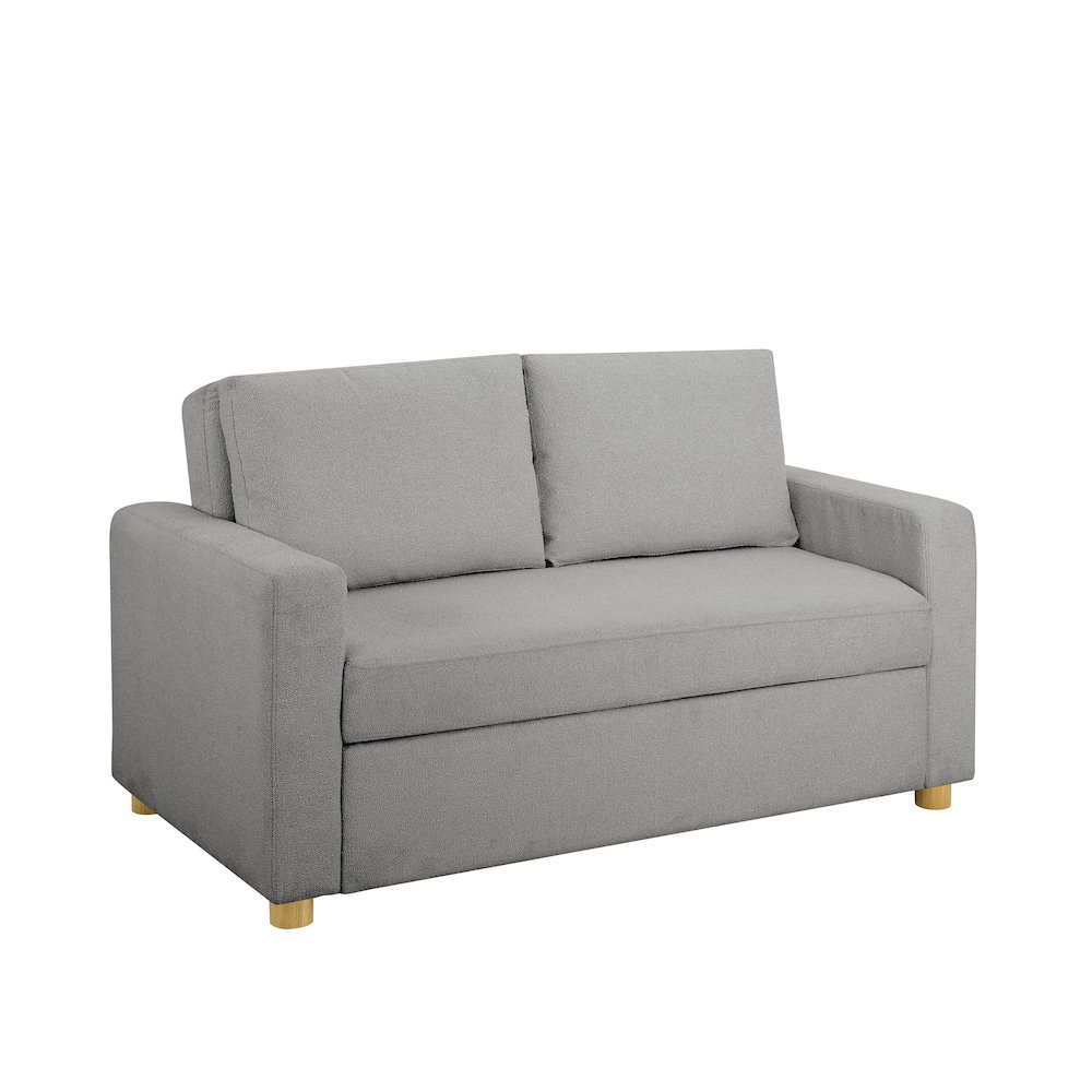 Tyler Convertible Sofa Grey Boucle. Picture 1