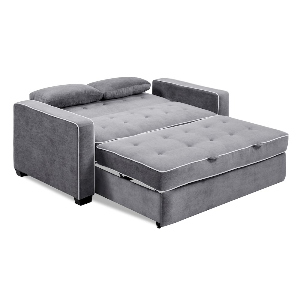 Augustine Full Convertible Loveseat Charcoal. Picture 2