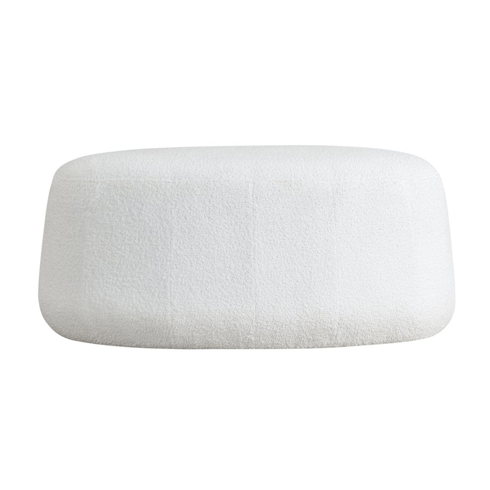 Kayden Upholstered Ottoman Large White. Picture 3