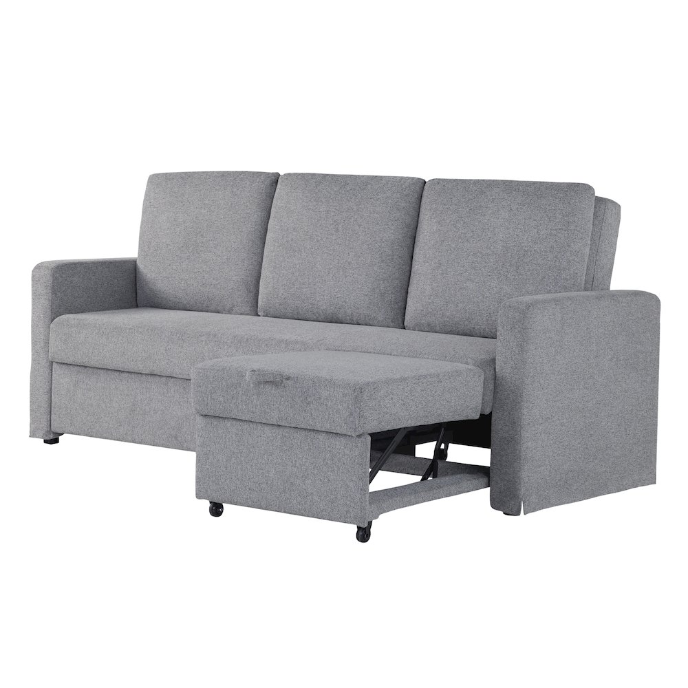 Mia Convertible Sofa Light Gray. Picture 31