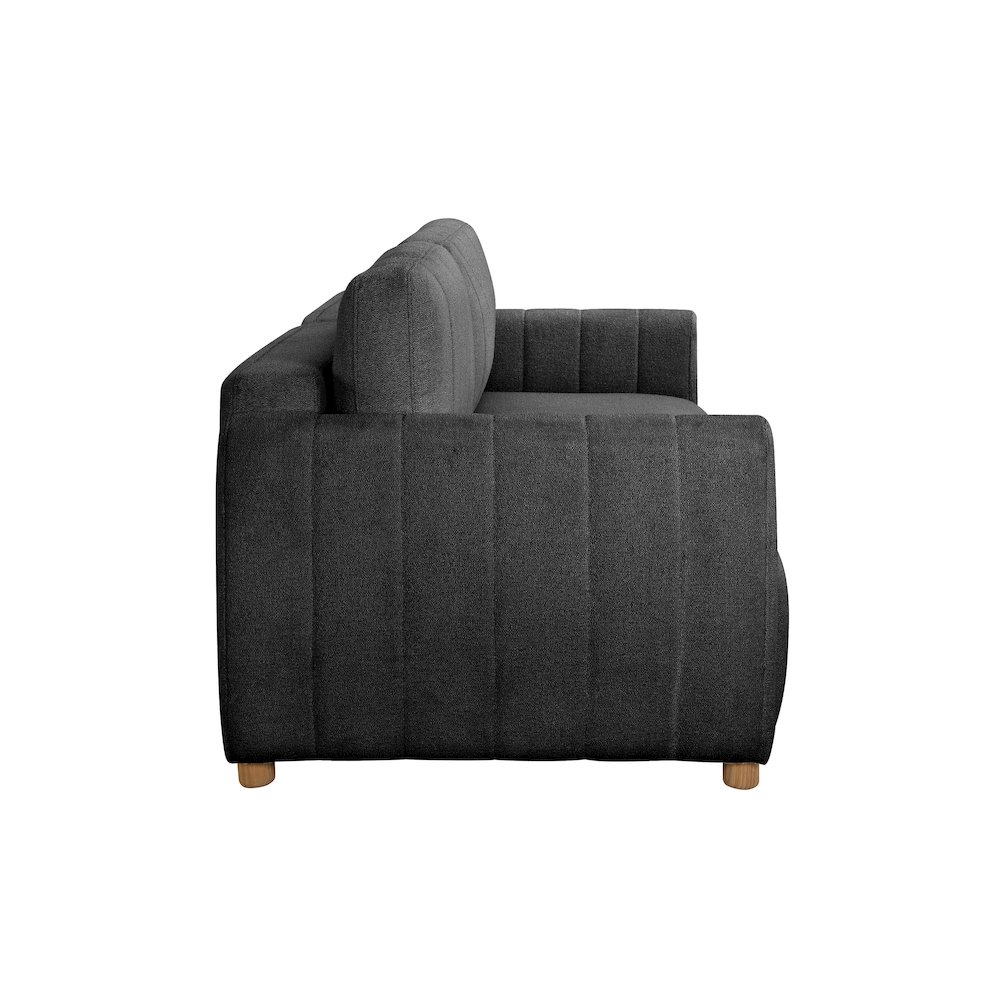 Galloway Convertible Sofa Charcoal Boucle. Picture 5