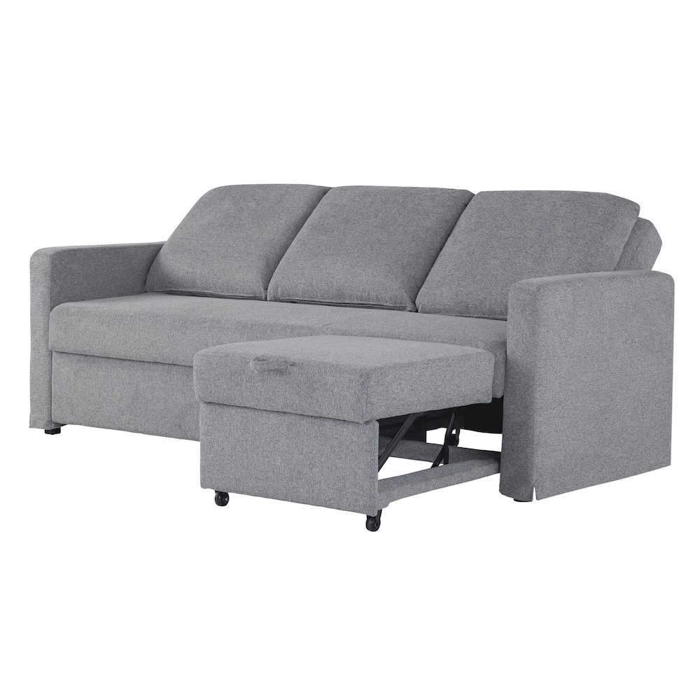 Mia Convertible Sofa Light Gray. Picture 33