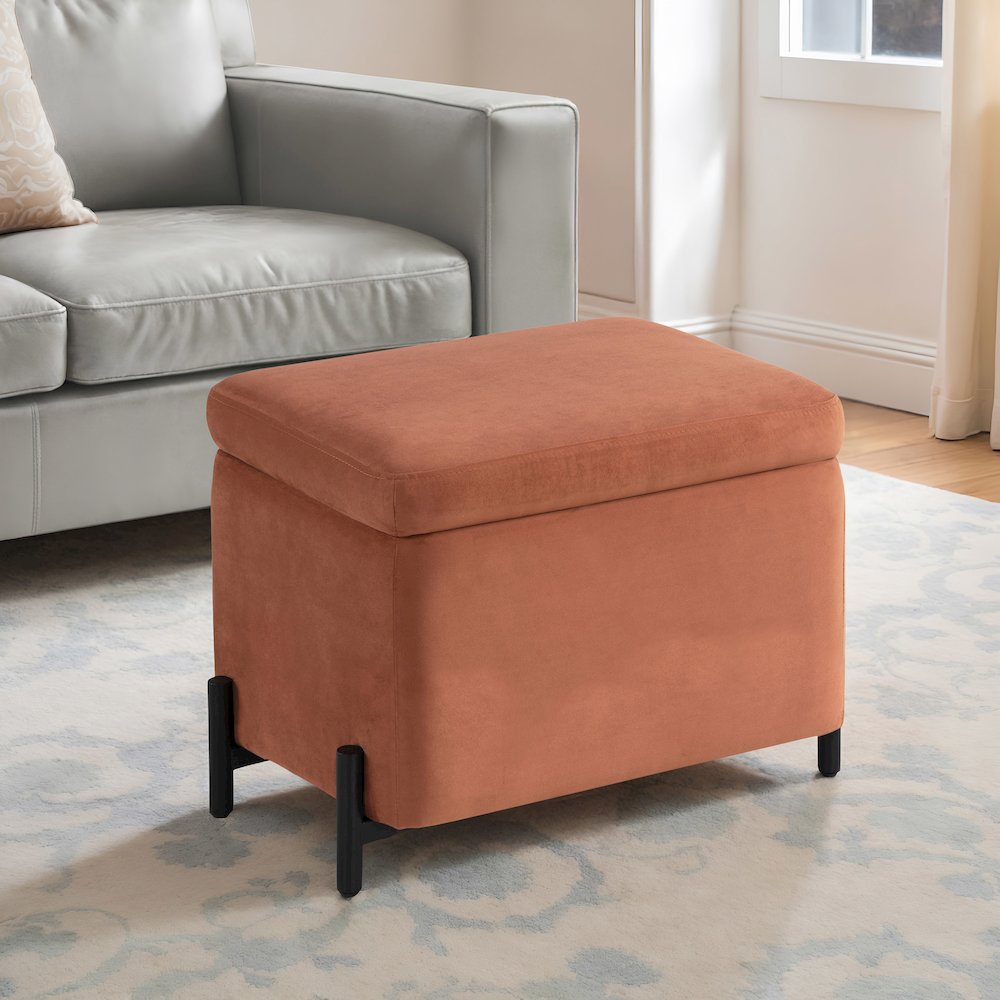 Kona Storage Ottoman Small Rust. Picture 9