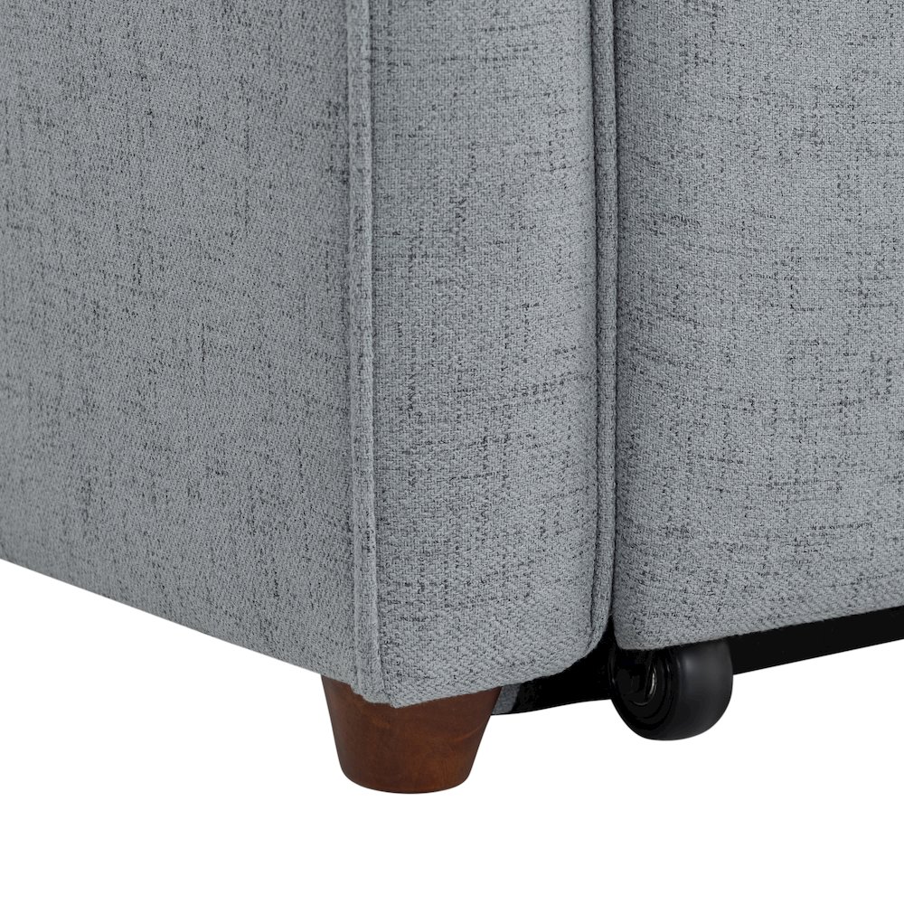 Carey Convertible Sofa Light Gray. Picture 20
