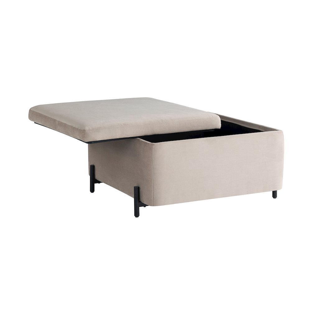 Kona Storage Ottoman Large Taupe. Picture 7