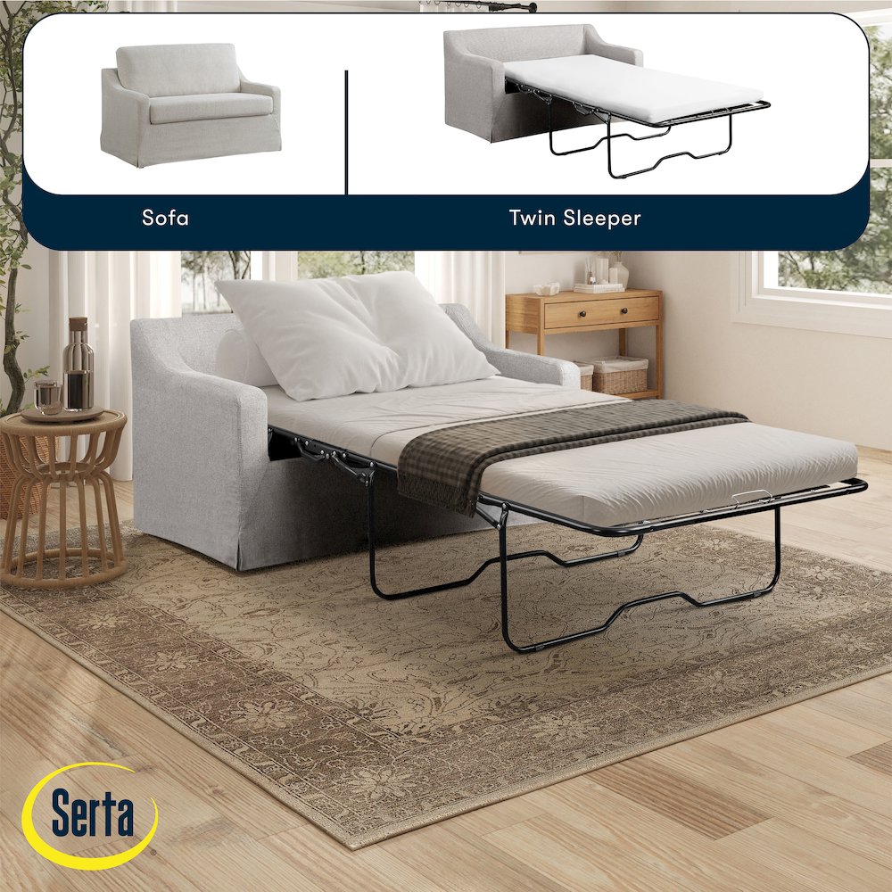 Harper Loveseat Sleeper Twin Oatmeal. Picture 20