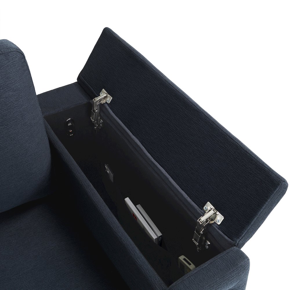 Riles Storage Sofa Navy. Picture 23