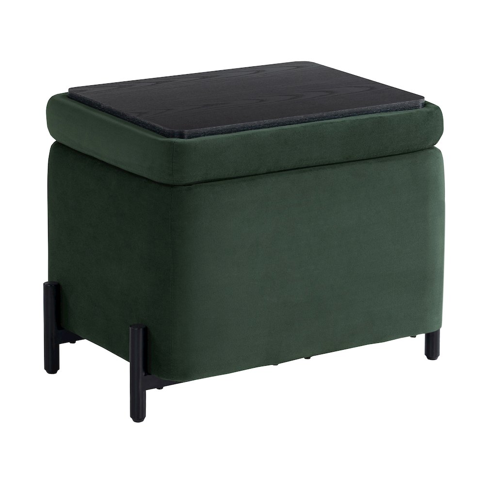 Kona Storage Ottoman Small Green. Picture 1