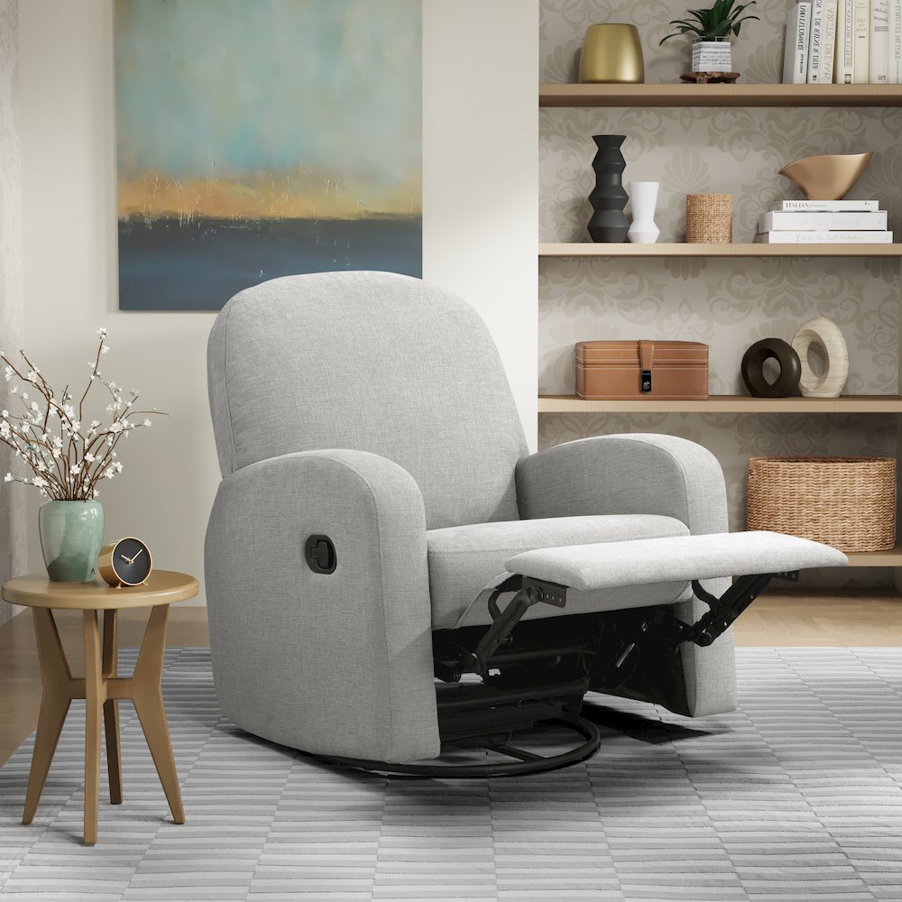 Paloma Swivel Rocker Recliner Light Grey. Picture 2