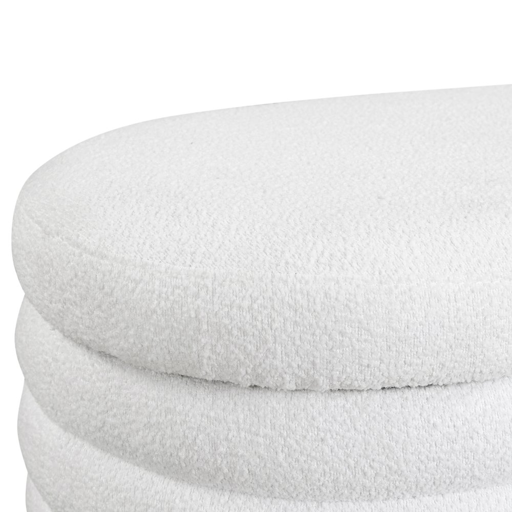 Lancaster Storage Ottoman Large White. Picture 11