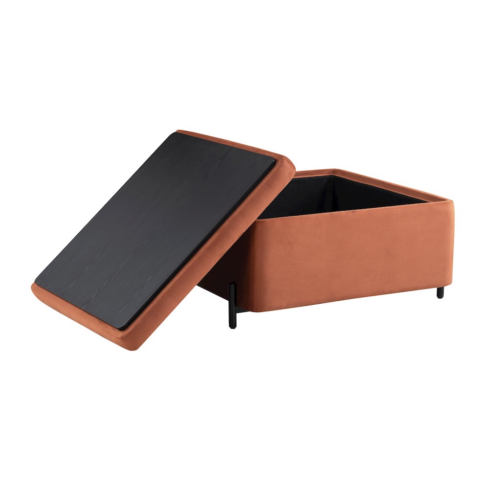 Kona Storage Ottoman Large Rust. Picture 11
